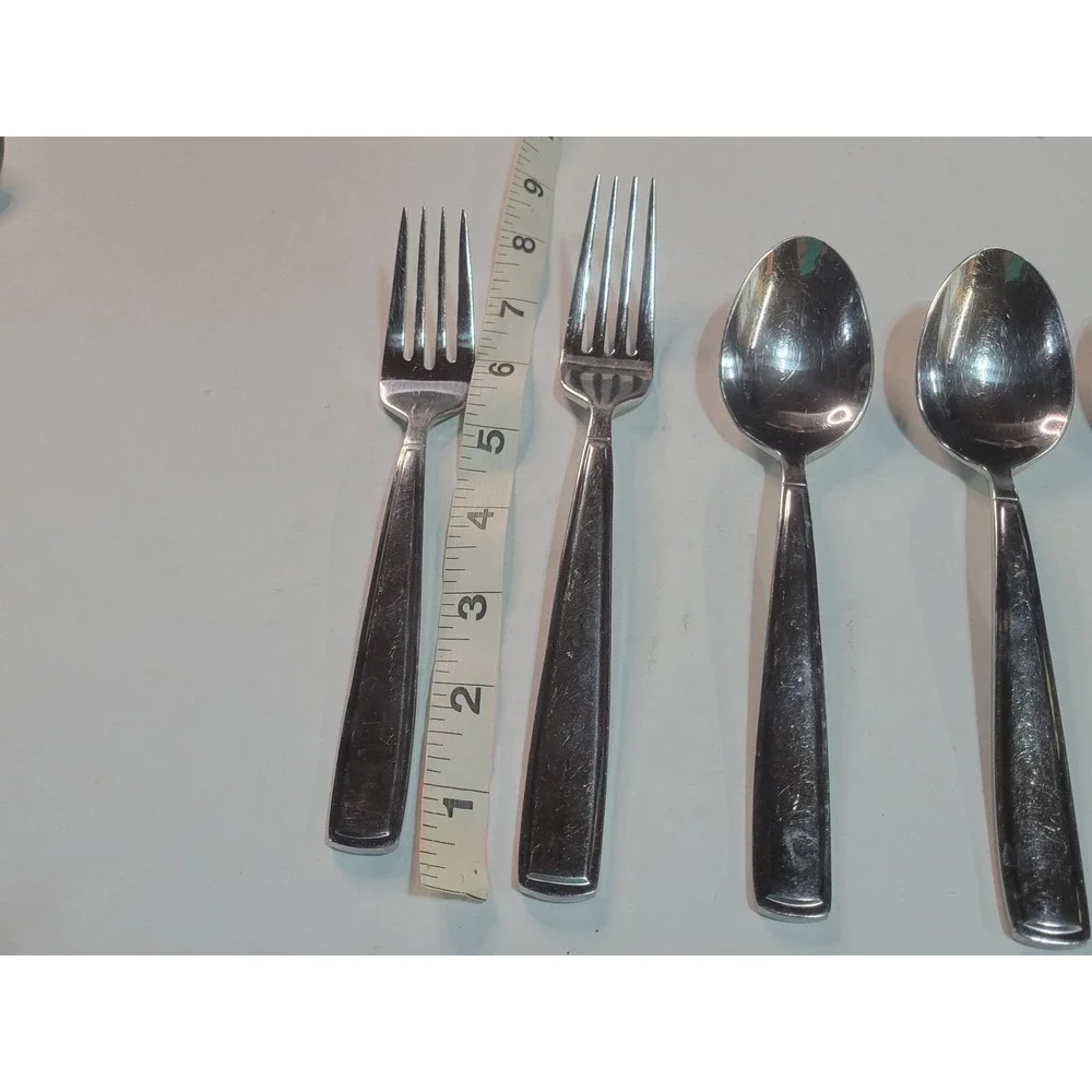 Waterford 18/10 Stainless Steel Flatware Set 5 Pieces 2 Forks 3 Spoons Silver